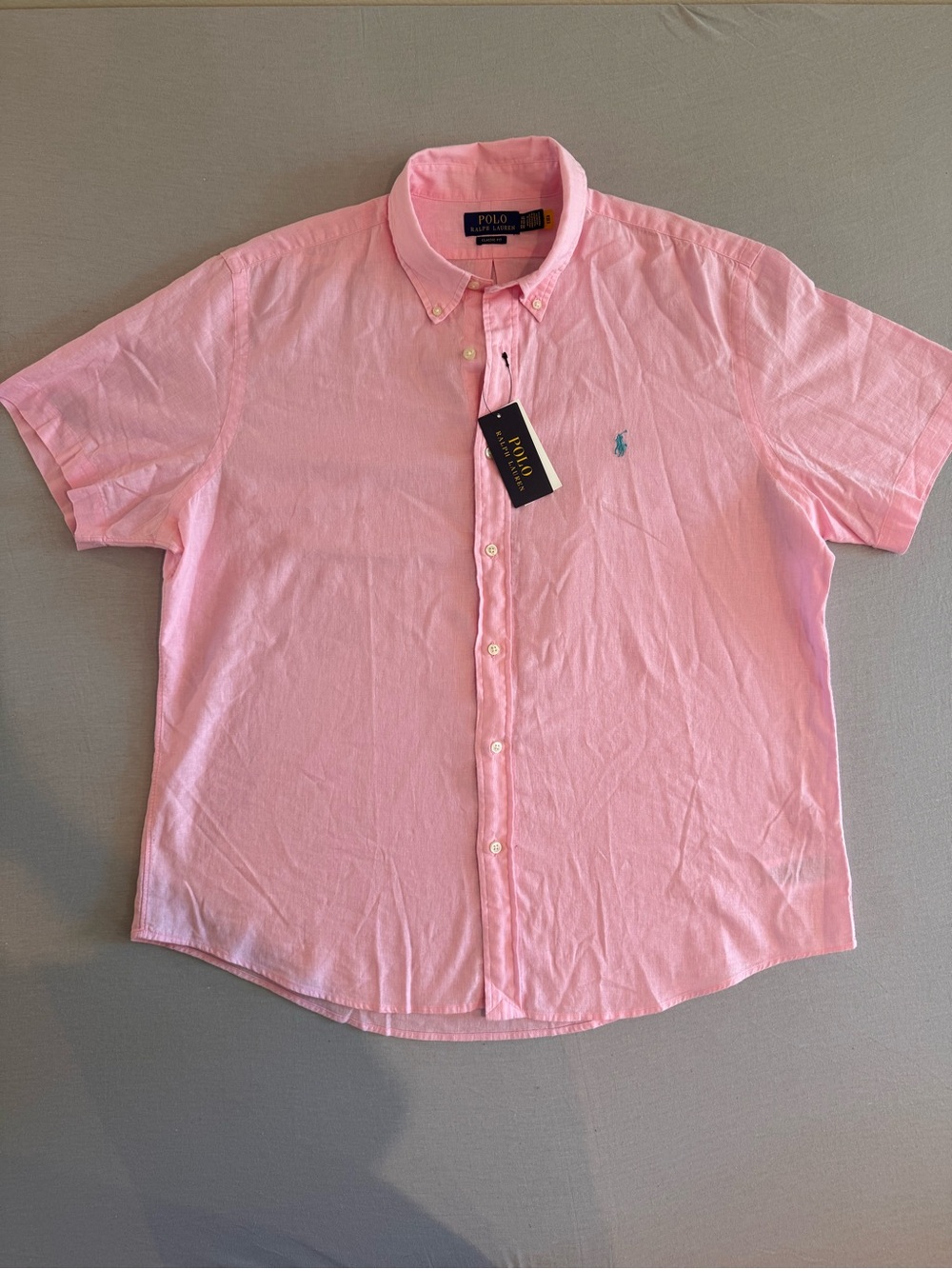NWT Polo by Ralph Lauren Short-Sleeve Button-Down Shirt - 55% Linen 45% Cotton